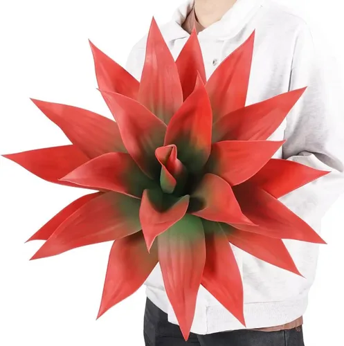 Vista 18 de Velener Plantas artificiales de agave falsas, Plantas suculentas falsas para decoración de habitaciones, tallos de plantas de agave sintético sin