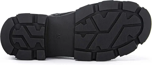 Vista 5 de GLOBALWIN Botas de combate para mujer, botas con cordones para mujer, botines para mujer, tacón bajo