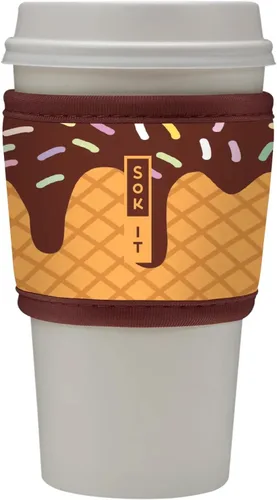 Vista 18 de Sok It HotSok Coffee & Tea - Funda de neopreno con aislamiento reutilizable (floral abstracto)