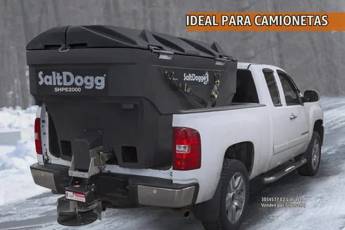 Vista 6 de Buyers Products SaltDogg SHPE2000 Esparcidor comercial de sal y arena con tolva de accionamiento eléctrico, fabricado en los Estados Unidos