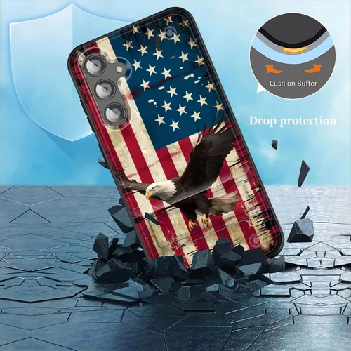 Vista 3 de Funda para Galaxy S25, de doble capa, resistente, a prueba de golpes, con soporte, funda protectora militar a prueba de caídas para Samsung Galaxy