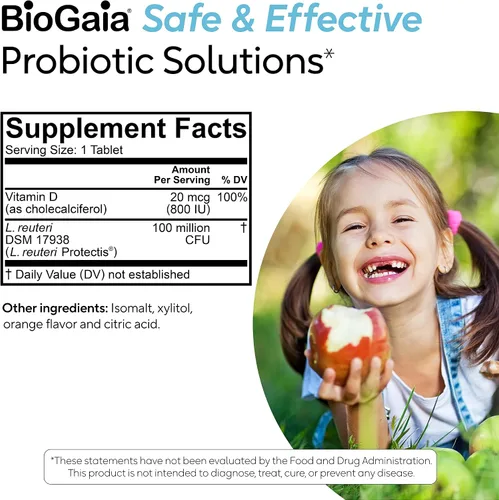 Vista 7 de BioGaia Probiótico inmune activo para niños + vitamina D Inmune