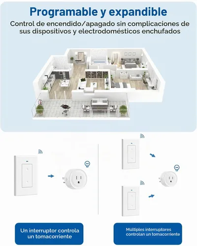Vista 8 de Salida de Control Remoto, Interruptor de Luz Inalámbrico WILAWELS, Interruptores de Luz Remotos Desmontables, Interruptor de Salida Remoto