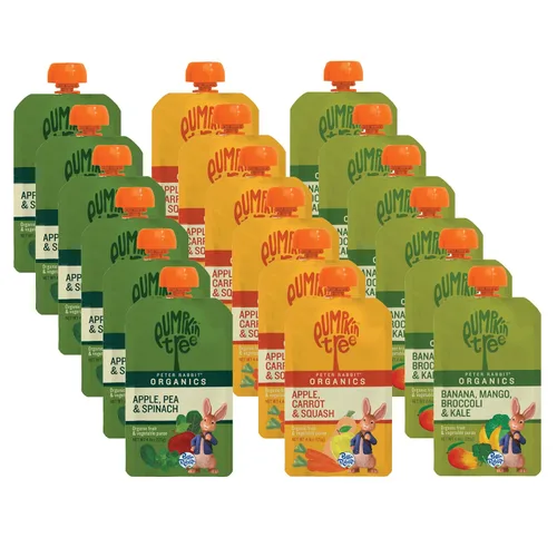 Vista 22 de Pumpkin Tree Peter Rabbit Organics, aperitivo de fruta 100% puro orgánico de manzana y uva, 4 onzas (Paquete de 10)