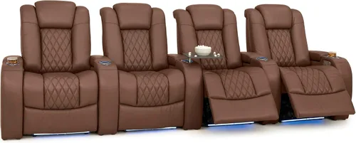 Vista 38 de Seatcraft Asientos de cine en casa Virtuoso LT Tawny Single reclinable Leonado