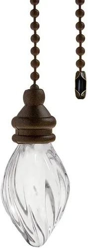Vista 8 de Extensor de cadena de bola ámbar, conector de cadena de ventilador de techo de 12 pulgadas