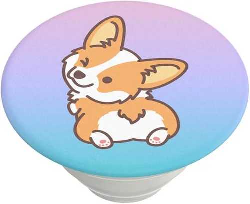 Vista 4 de PopSockets Agarre adhesivo para teléfono, soporte - Cheeky Corgi Corgi descarado