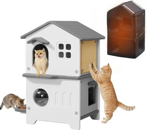 Vista 11 de Casa aislada para gatos al aire libre con forro