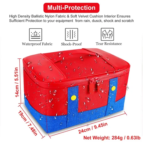 Vista 4 de Owngen Carry Case for Nintendo SwitchOLEDLite, Waterproof Portable Soft Shell Travel Carrying Protective Carrying Storage Bag for NS Consolo Dock