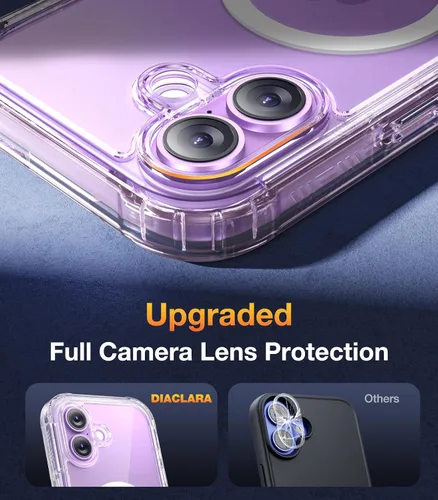 Vista 394 de DIACLARA - Funda transparente compatible con iPhone XR 6.1 pulgadas 2018