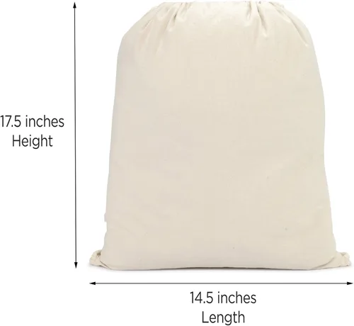 Vista 5 de DALIX Mochila de lona con cordón para gimnasio para hombre y mujer, paquete de 2, Natural, Viajar