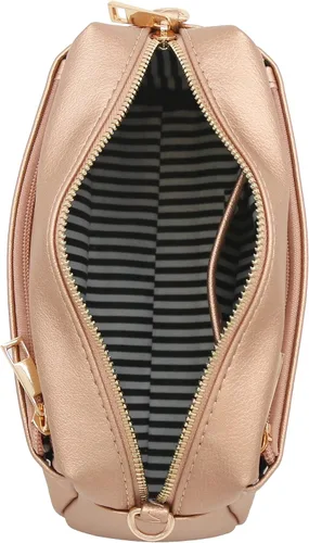 Vista 129 de FashionPuzzle Triple Zip Small Crossbody Bag