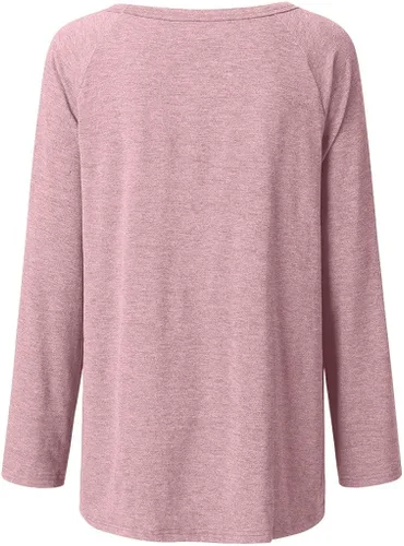 Vista 2 de Aniywn Sudadera de talla grande para mujer holgada de manga cortalarga delgada sólida impresa sin botones