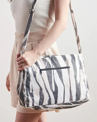 Vista 7 de Maison d' Hermine Bolsa de hombro 100% algodón, bolsa de trabajo informal para mujer, bolsas de gran capacidad para compras, viajes, playa, gimnasio