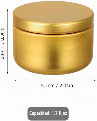 Vista 2 de Contenedores de almacenamiento vacíos, 24 latas de velas, latas de aluminio