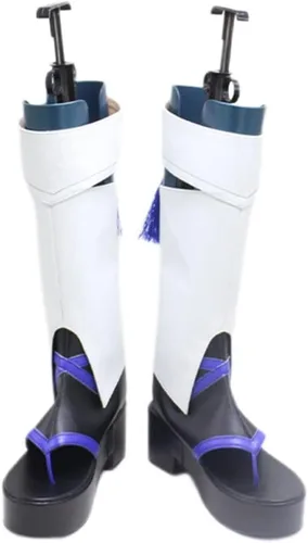 Vista 5 de Juego de anime Genshin Impact Scaramouche Wanderer - Zapatos de cosplay para Halloween, mujeres, hombres, anime, cosplay, juegos de rol
