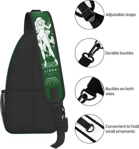Vista 5 de Regalos del zodiaco para mujer, bolsa de pecho con correa del zodiaco, bolsas del zodiaco para mujer, bolsas cruzadas del zodiaco, bolsas cruzadas