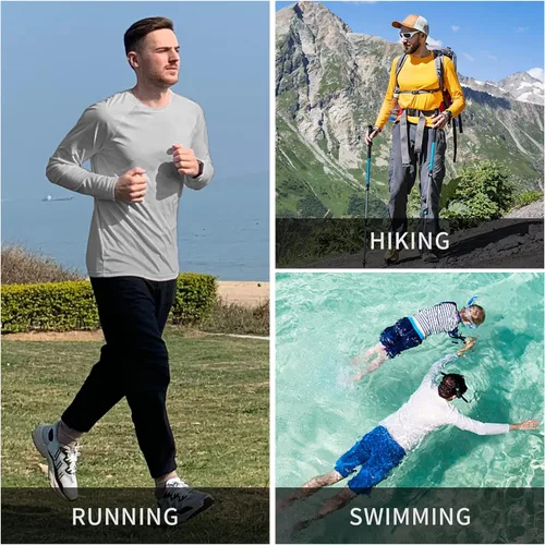 Vista 7 de Men's Activewear Basic Outdoor Series Sun Protection Long Sleeve Quick Dry Shirt