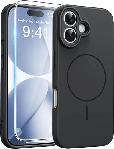 Vista 19 de FNTCASE - Funda para iPhone 16 Pro: magnética, mate, translúcida, de grado militar, protectora contra caídas, resistente, fina, duradera y a prueba