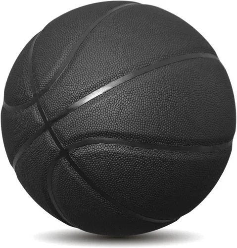 Vista 9 de HAMMET Personalized Basketball, Durable Customized Basketball Balón de baloncesto negro.