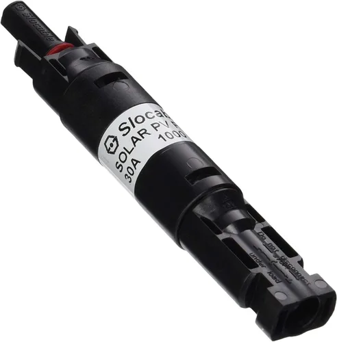 Vista 2 de Renogy 10A macho y hembra conector impermeable en línea portafusibles, w, negro