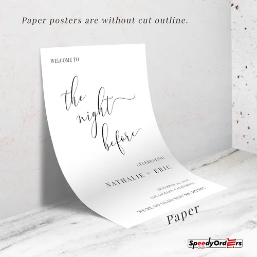 Vista 6 de Letrero personalizado de la noche antes de la boda, letrero personalizado de bienvenida a la noche anterior, cartel de boda para ceremonia de cena
