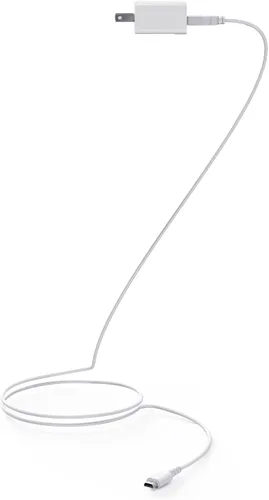 Vista 2 de HAUZIK Cargador USB dividido para DS Lite, adaptador de corriente alterna desmontable con cable USB, blanco, 3.9 pies