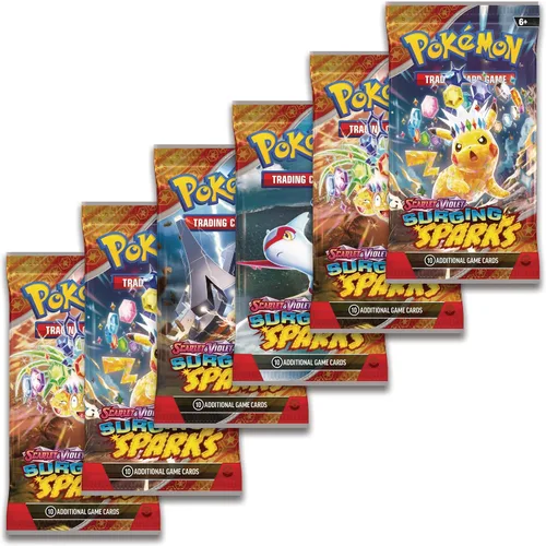 Vista 6 de Pokémon TCG: Escarlata y Violeta - Paquete de refuerzo de Surging Sparks