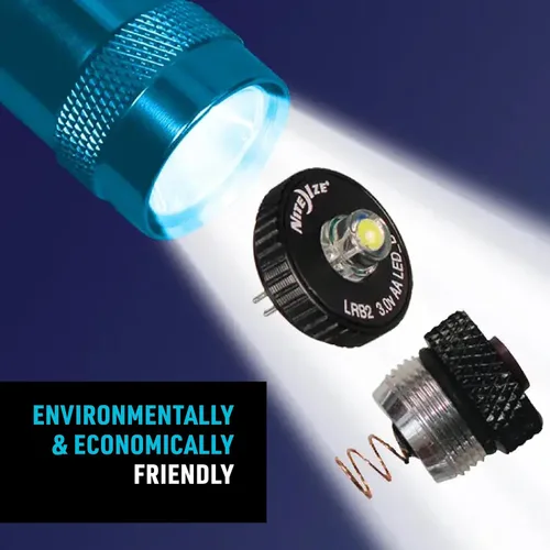 Vista 8 de Nite Ize Combo de actualización LED II compatible con AA Mini Maglite - Práctico kit de linterna con LED e interruptor de tapa trasera, potente