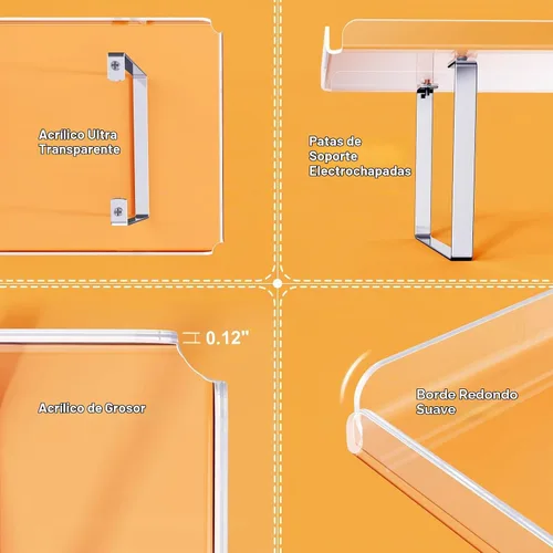 Vista 5 de Bakzon Soporte de 3 piezas para cupcakes, juego de mesa de postres de acrílico transparente con patas de soporte de hierro para cumpleaños