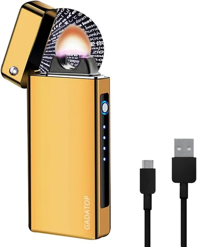 Vista 15 de GADATOP Encendedores eléctricos de plasma de arco, encendedor recargable por USB, a prueba de viento, sin llama, con batería de alta potencia
