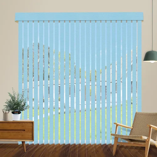 Vista 44 de Persianas verticales opacas sin cordón, persianas de tela con listones de 3.5 pulgadas, persianas verticales con protección UV, tamaño súper grande