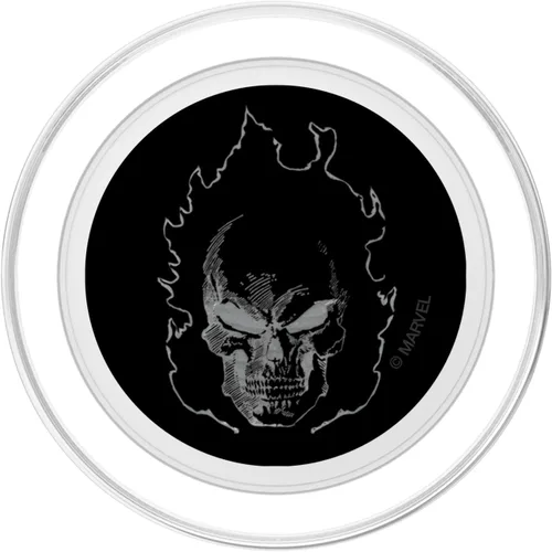 Vista 2 de Marvel Ghost Rider Flaming Skull 90s PopSockets MagSafe PopGrip para iPhone