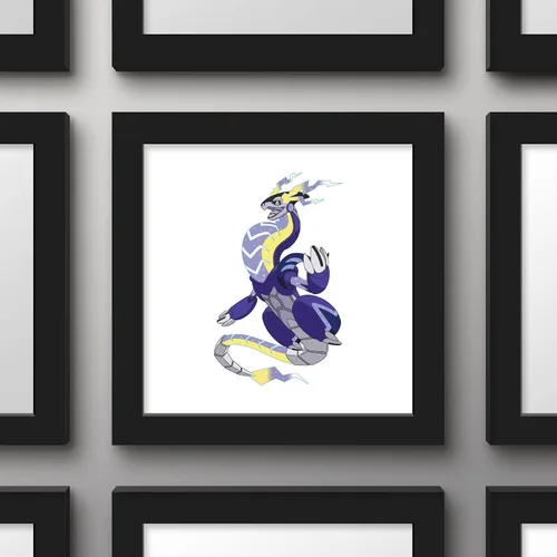 Vista 2 de Trends International Gallery Pops Pokémon Miraidon - Póster de pared, 12.00 x 12.00 pulgadas, versión de marco negro