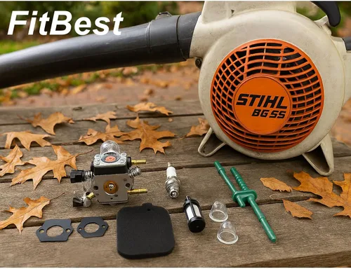 Vista 2 de FitBest C1Q-S68 Kit de afinación de carburador para soplador de hojas Stihl BG45 BG46 BG55 BG65 BR45C SH55 SH85 – Sustituye Zama C1Q-S64/C1Q-S68 e