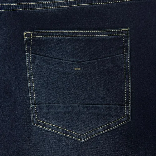 Vista 3 de ETHANOL Jeans de punto elástico recto súper cómodo para hombre de cinco bolsillos
