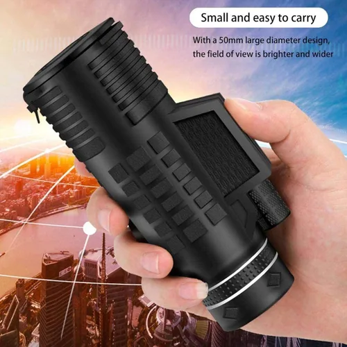 Vista 6 de Portable Binoculars High Power 50x60 Monocular Telescope, High Monocular Compact with Monocular BAK4 Prism Lens with Smartphone Adapter and Tripod