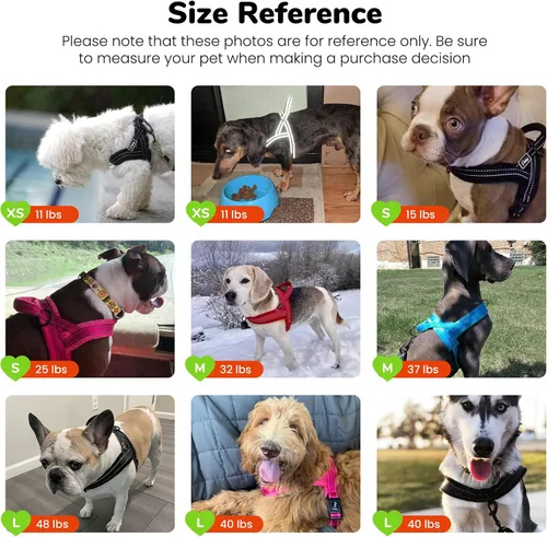 Vista 7 de Didog Arnés sin tirones para perro, con acolchado de malla suave, reflectante y de ajuste rápido, ligero, chaleco con correa para perro, fácil
