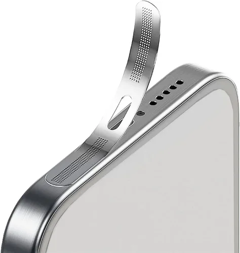Vista 15 de para iPhone 16 Pro Max Auricular Parlante Malla Anti Polvo Adhesiva Cubierta - 5 PIEZAS / Negro