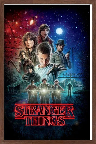 Vista 16 de Trends International Netflix Stranger Things - Póster de pared de una hoja, 14.725 x 22.375 pulgadas, versión enmarcada de madera de granero