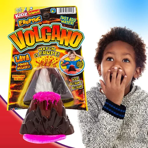 Vista 5 de 2Chill Pequeño juguete de volcán eruptivo (paquete de 6) Kit de ciencia de volcán para niños, juguete educativo STEM, juego de experimentos