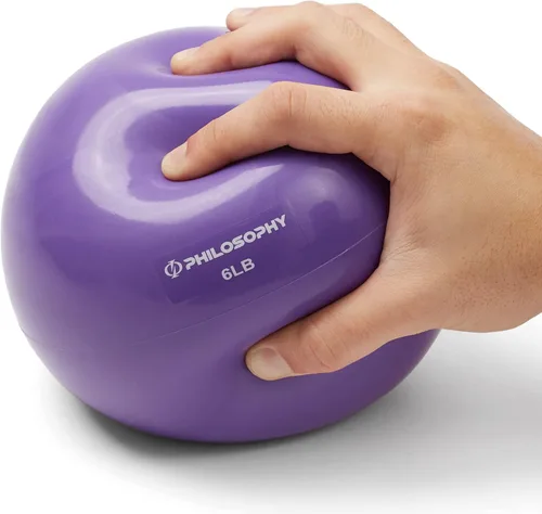 Vista 3 de Philosophy Gym - Pelota tonificante - Mini pelota medicinal con peso suave