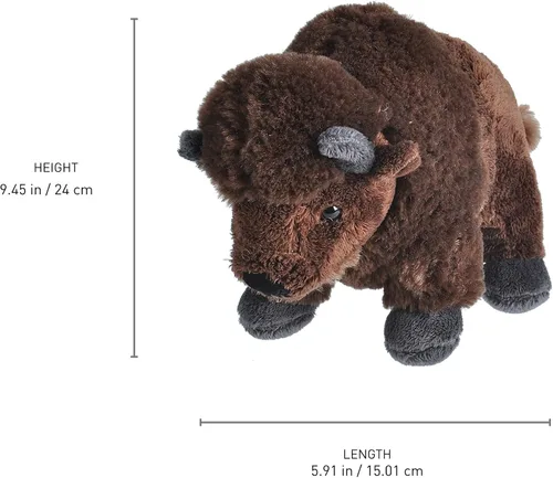 Vista 7 de Wild Republic - Peluche de bisonte - juguete de peluche, regalos para niños - Colección Cuddlekins - 8 pulgadas