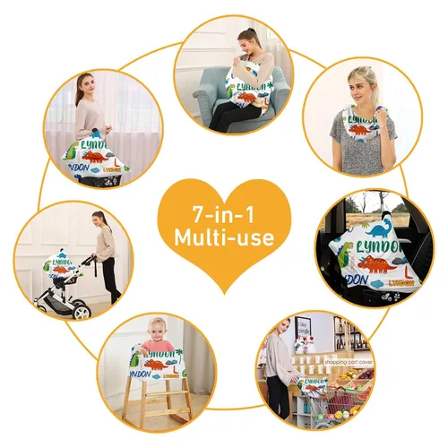 Vista 5 de Funda de asiento de automóvil personalizada para bebés, cubierta multiusos para asiento de automóvil con nombre, fundas de asiento de automóvil