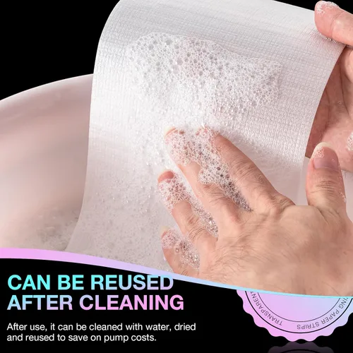 Vista 4 de Noverlife 100 unidades de papel de tinte para el cabello de gran tamaño reutilizable de espuma para el cabello
