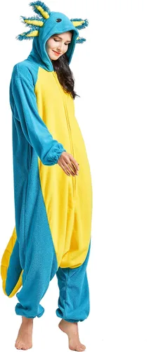 Vista 4 de DELEY Unisex One Piece Animal Kids Onesie, Animal Pajamas Halloween Cosplay Costume for Women and Mens Parent-Child Sleepwear