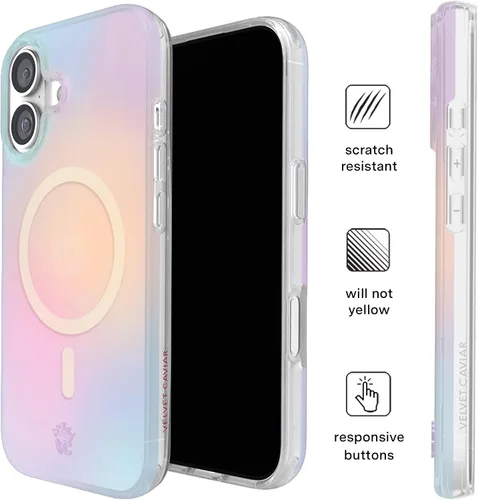 Vista 580 de VELVET CAVIAR Funda para iPhone 15, compatible con MagSafe, probada contra caídas de 10 pies, fundas protectoras de diseño, leopardo color rosa