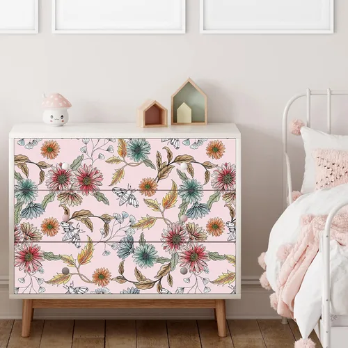 Vista 7 de VEELIKE Buzzing Bees Daisy - Papel tapiz floral de margaritas removible para dormitorio, habitación de niñas, guardería, 17.7 x 118 pulgadas, papel