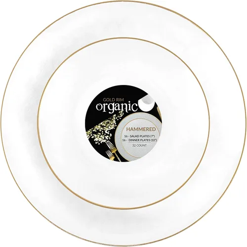 Vista 20 de Plasticpro - Juego de platos combinados de 32 piezas que incluye platos de 16 a 7 pulgadas y platos de 16 a 10 pulgadas de plástico negro