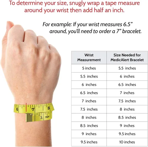 Vista 4 de MEDICALERT Medical Alert Bracelets For Women Men - Medical Id Bracelets Stretch Band USA Foundation Custom Engraving Bracelet